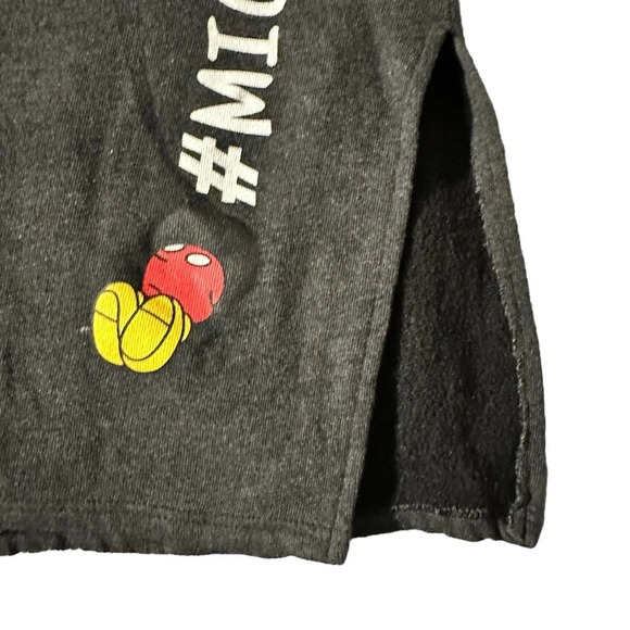 Disney women's S/M grey long thick sleeve, nightgown with slits on both sides. - Picture 3 of 4